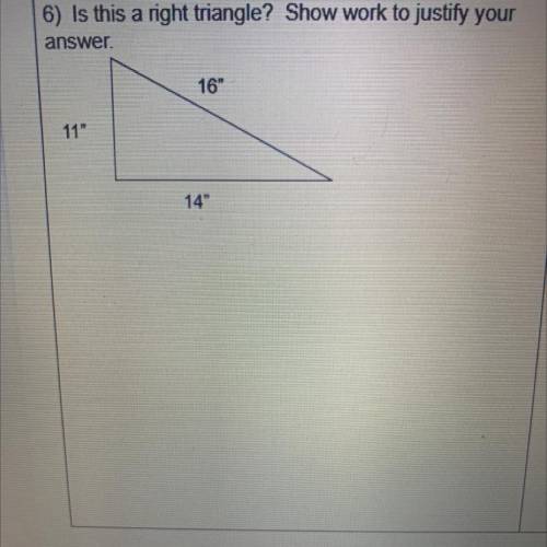 Is this a right triangle??? Show work