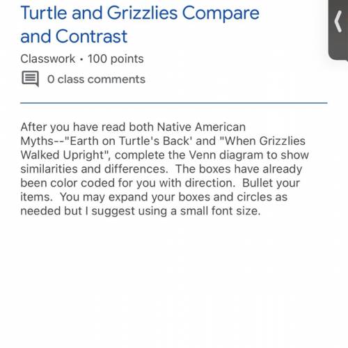 Turtle and Grizzlies Compare and Contrast