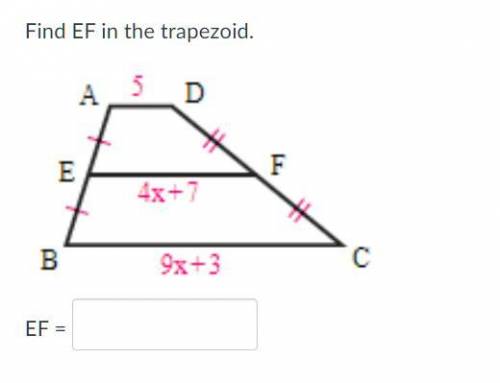 Find ef in the trapezoid