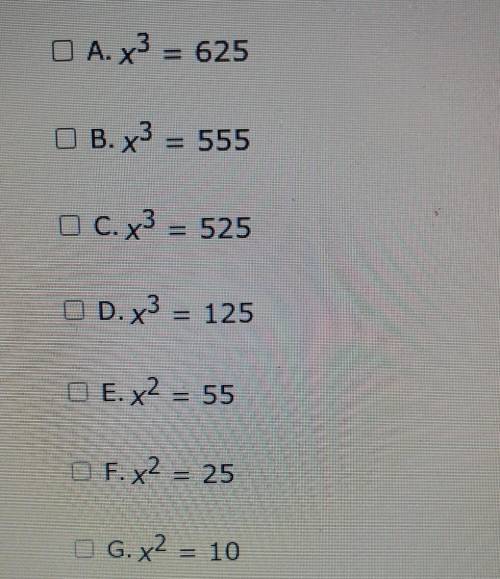 Select all equations that have 5 as a solution.