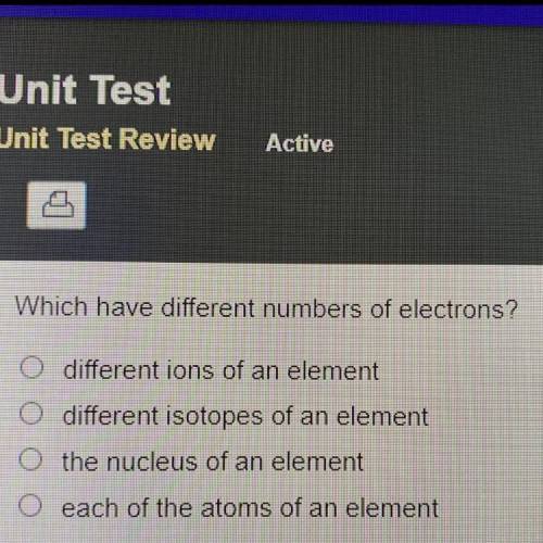 Which have different numbers of electron?

 A) different ions of an element
B) different isotopes