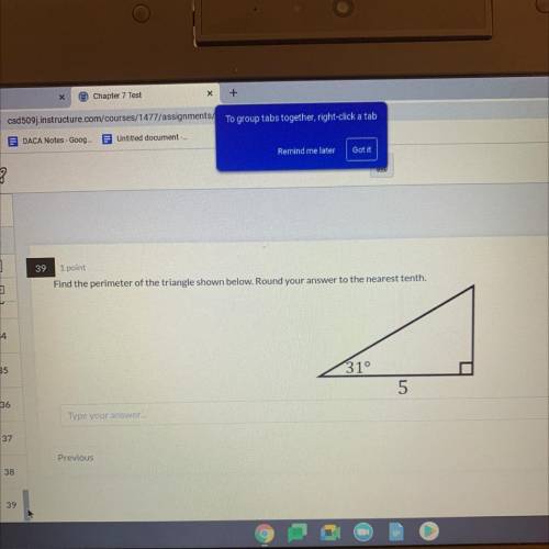 How to find the perimeter of the triangle ?