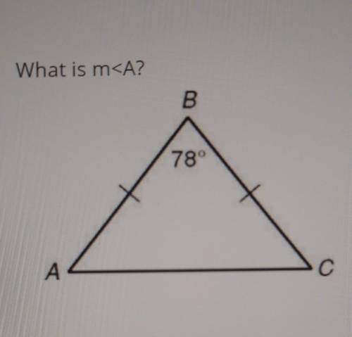 What is the measurement of angle A?