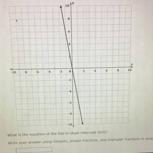 WHAT IS THE EQUATION OF THE LINE IN SLOPE INTERCEPT FORM ?