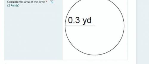 Find the area of the circle