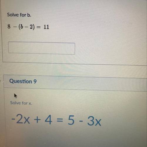 Solve for b at the top 
And x at the bottom 
I’ll give 17 points