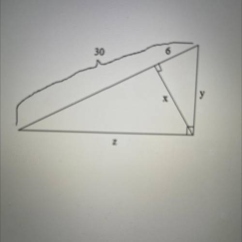 What is the value of x, y , and z ?