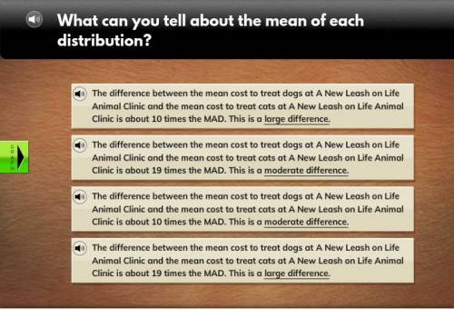 HELP What can you tell about the mean of each distribution?