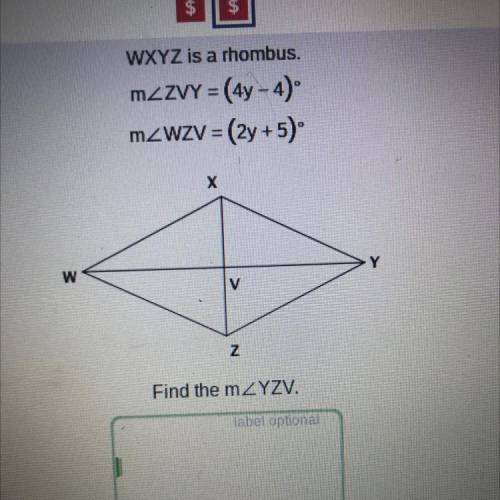 What is the measure of angle YZV