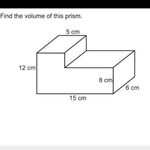 Find the volume of this prism.
Please help I’m really stuck.