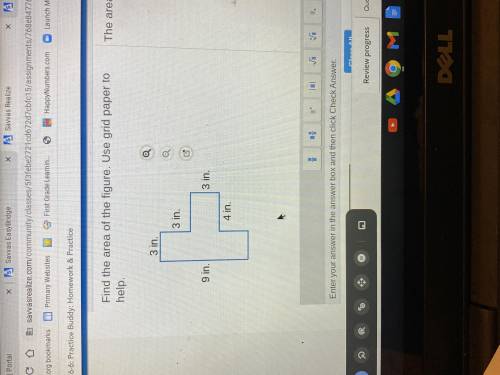 Find the area of the figure.