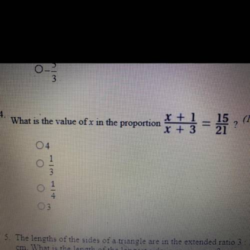 را آزرا
What is the value of x in the proportion?