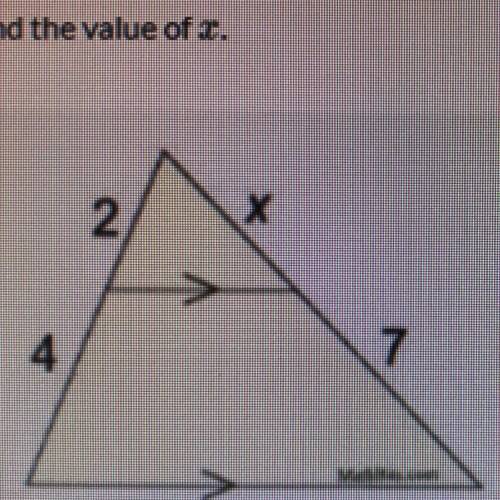 Find the value of x.