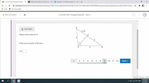 What is the value of x?
Enter your answer in the box.
x =