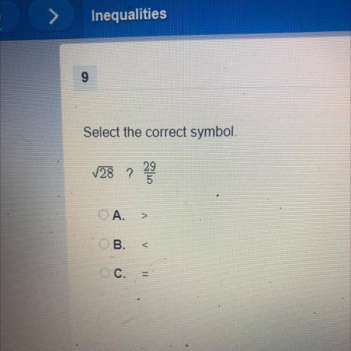Select the correct symbol