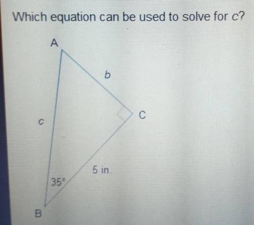 Which equation can be used to solve for c?