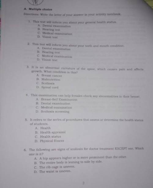 WHAT I KNOW

A.Multiple choiceDirections:Write the letter of ur ans n ur activity notebook