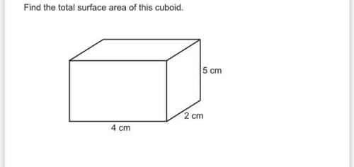 Find the total surface area of this cubiod