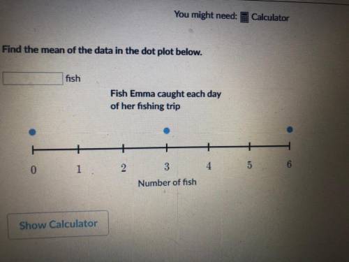 Find the mean of the data in the dot plot below pls help