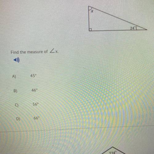 Find the measure of x (WILL GIVE BRAINLIEST)