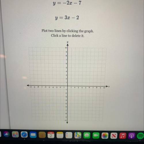 Solve the following system of equations graphically on the set of axes below.