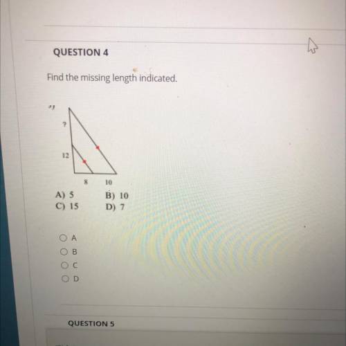 Will give brainliest to first correct answer! find missing length indicated