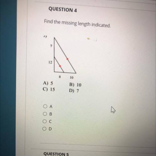 Will give brainliest to first correct answer! find missing length indicated