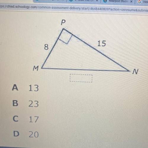 In the figure below, what is the length of
MN?