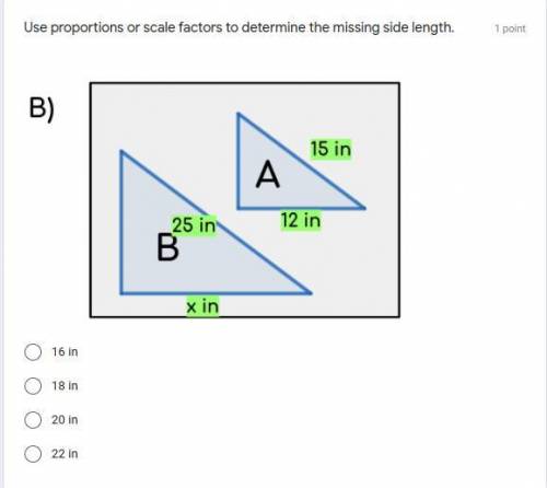 Use proportions or scale factors to determine the missing side length.