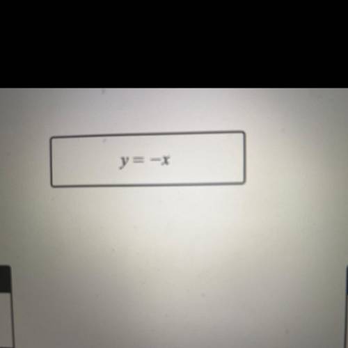 Is y= -x a linear equation
