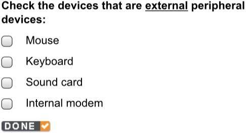 Check the devices that are external peripheral devices: