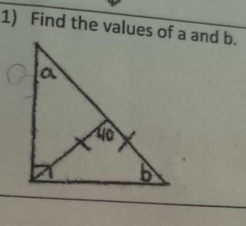 Find the values of a and b