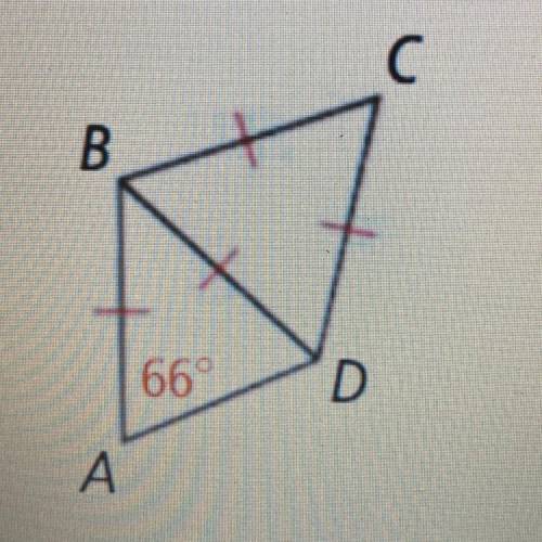 An equilateral and an isosceles triangle share the same side in the following diagram. What is the