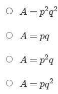 What is the area of a square with side length pq?