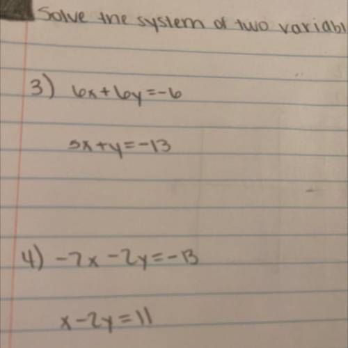 ANSWER FOR A BRAINLIEST Solve the system of two variables by substitution