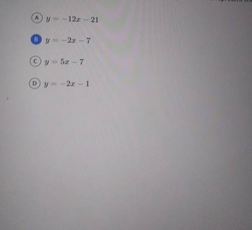 3 The coordinates (-2,-3) lie on line r. Which equation could represent line r?