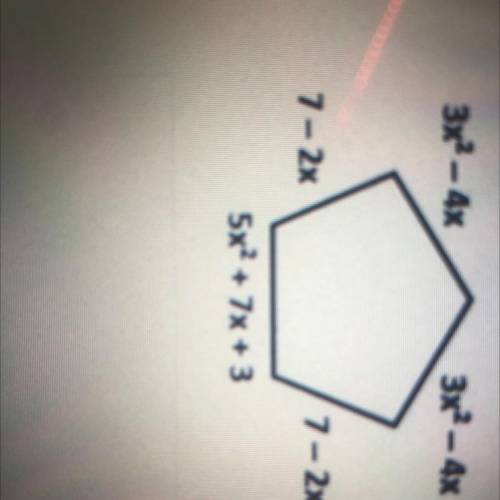 Find the perimeter of the pentagon. Make sure your final answer is in standard form and is as simpl