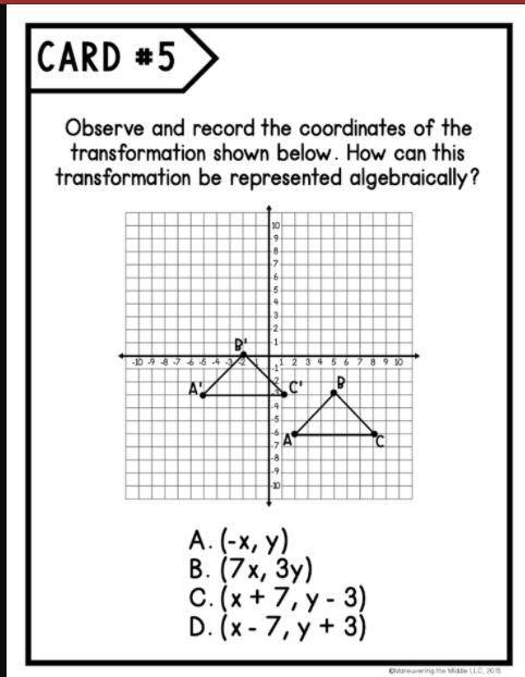 Observe and record the coordinates of the transformation shown below. How can this transformation b