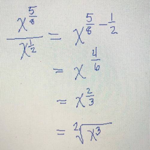 A classmate was to simplify the rational expression below and write the answer in root form.

Expl