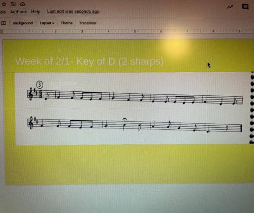 Can anyone type in the missing solfege for each pitch, use do re mi thing please and the Key is D w