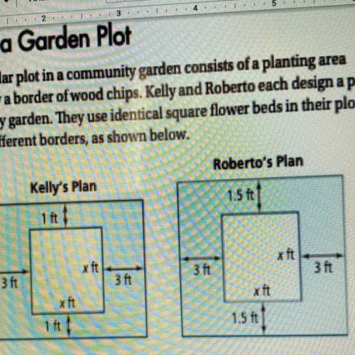 Use a product of two binomials to find a polynomial that represents the area of Roberto's plot.