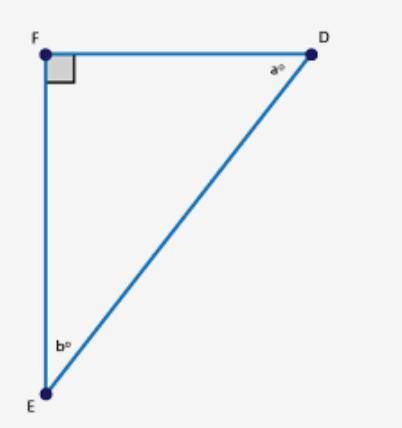A triangle was dilated by a scale factor of 2. If cos a° = 3/5 and segment FD measures 6 units, how
