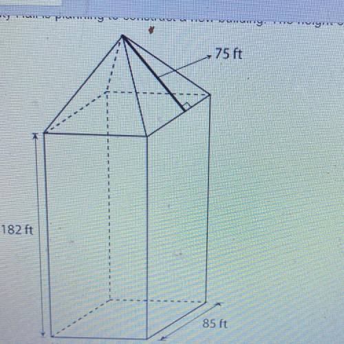 City Hall is planning to construct a new building. The height of each of each triangular shaped fac