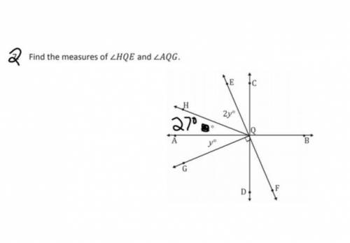 Find the measures of HQE and AQG