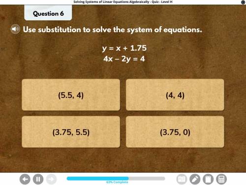 Use substitution to solve the system of equations