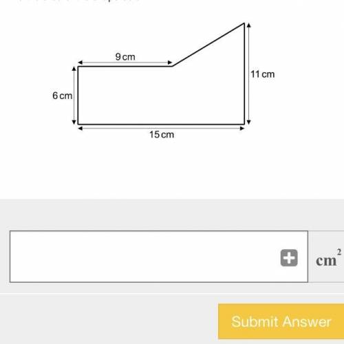 Find the area of the shape below?