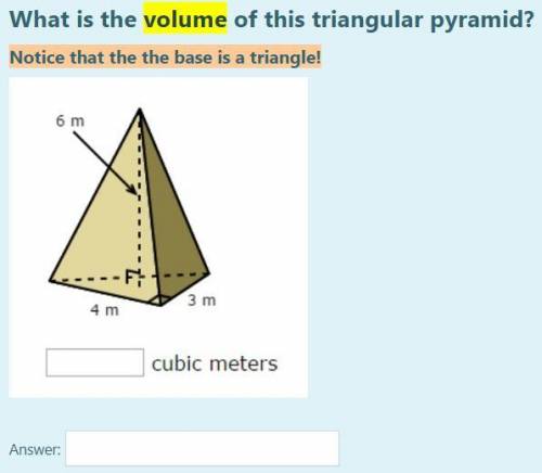 What is the volume of this triangular pyramid?