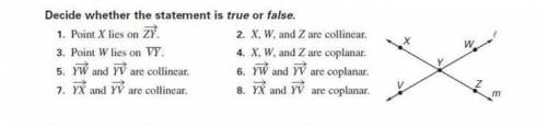 Answer true and false