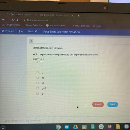 Select all the correct answers.

Which expressions are equivalent to this exponential expression?