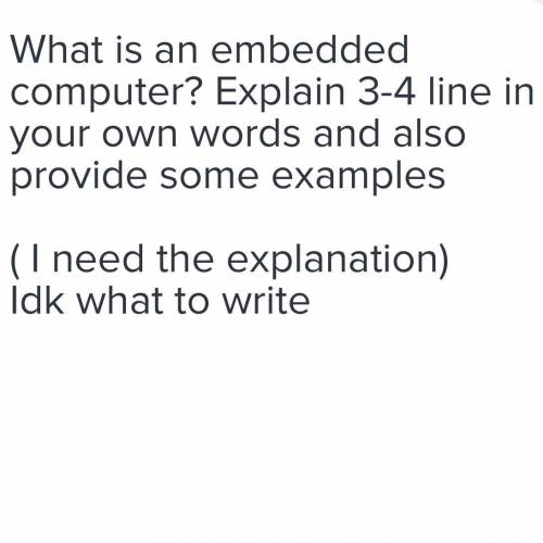 What is an embedded computer? explanation